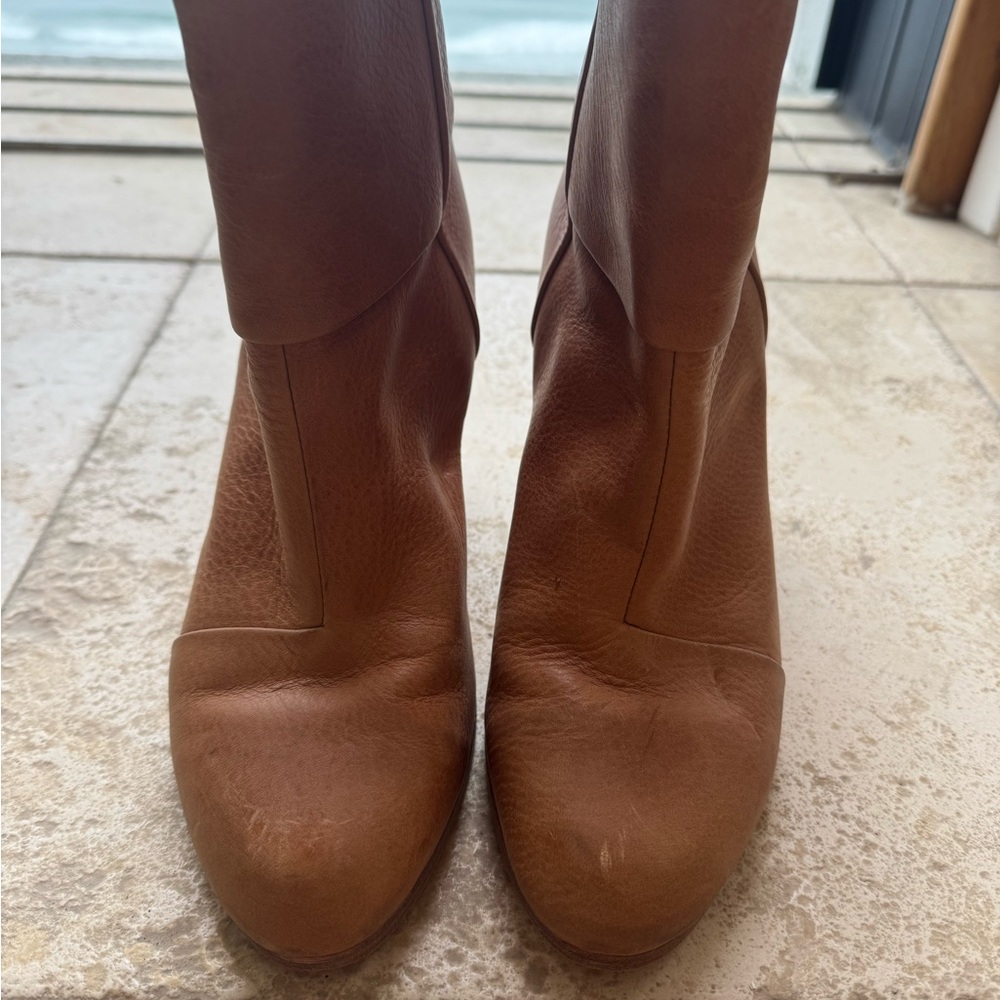 Rag & Bone Tan Leather Heeled Boots